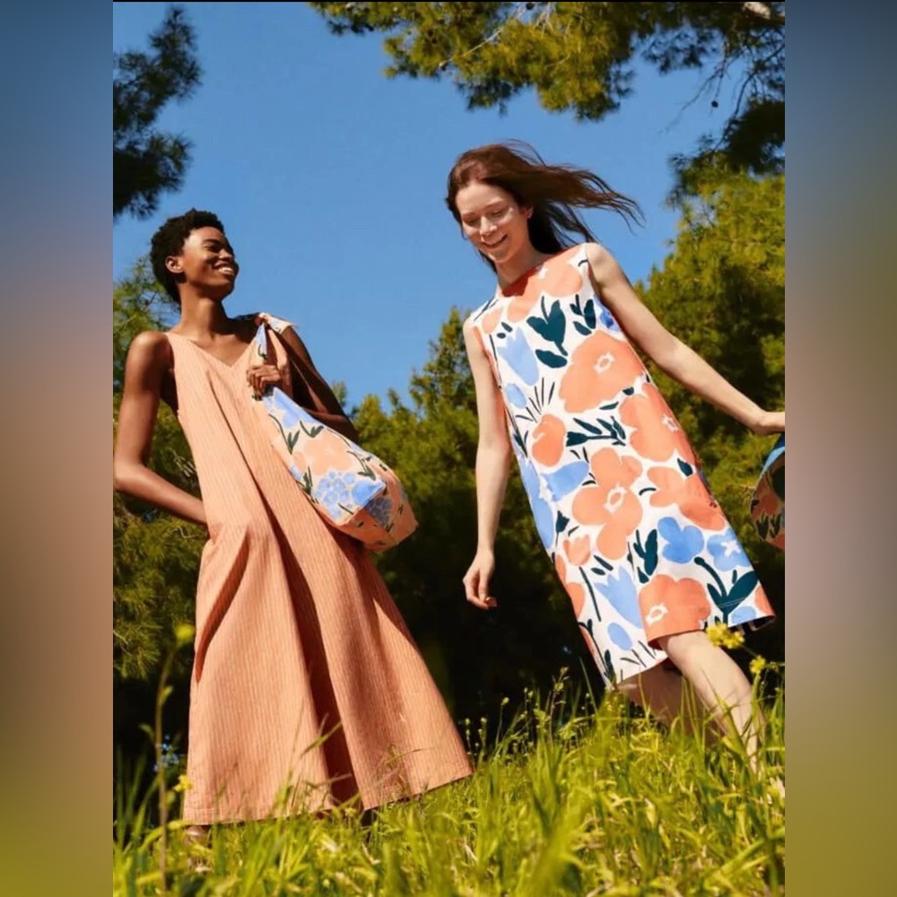 Marimekko x Uniqlo Orange pull on jumpsuit